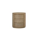 The appearance of Elements Oval Nightstand In Toffee designed by Bernell in the transitional interior design. This toffee piece of furniture  was selected by 1StopBedrooms from Elements Collection to add a touch of cosiness and style into your home. Sku: 3262-120. Material: Oak Veneer.