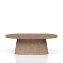 The appearance of Elements Oval Pedestal Table In Cocoa designed by Bernell in the transitional interior design. This cocoa piece of furniture was selected by 1StopBedrooms from Elements Collection to add a touch of cosiness and style into your home. Sku: 3162-500. Table Top Shape: Oval. Size: 44" x 84". Material: Oak Veneer.