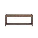 The appearance of Elements Sofa Table 2 Drawer In Cocoa designed by Bernell in the transitional interior design. This cocoa piece of furniture was selected by 1StopBedrooms from Elements Collection to add a touch of cosiness and style into your home. Sku: 3162-004. Material: Oak Veneer.