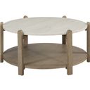 Elements Stone Top Cocktail Table In Toffee