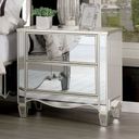 The appearance of Eliora Night Stand In Silver designed by Furniture of America in the glam interior design. This silver piece of furniture was selected by 1StopBedrooms from Eliora Collection to add a touch of cosiness and style into your home. Sku: FOA7890N. Material: Wood.