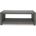 The appearance of Elite Park Gray Rectangular Cocktail Table designed by Signature Design by Ashley in the transitional interior design. This gray piece of furniture was selected by 1StopBedrooms from Elite Park Collection to add a touch of cosiness and style into your home. Sku: P518-701. Table Top Shape: Rectangular. Material: Stainless Steel.