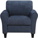 The appearance of Ellery Chair In Blue designed by Homelegance in the transitional interior design. This blue piece of furniture was selected by 1StopBedrooms from Ellery Collection to add a touch of cosiness and style into your home. Sku: 9209NFNV-1. Material: Chenille.