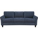 The appearance of Ellery Sofa In Blue designed by Homelegance in the transitional interior design. This blue piece of furniture was selected by 1StopBedrooms from Ellery Collection to add a touch of cosiness and style into your home. Sku: 9209NFNV-3. Material: Chenille.