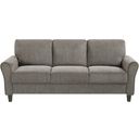 The appearance of Ellery Sofa In Gray designed by Homelegance in the transitional interior design. This gray piece of furniture was selected by 1StopBedrooms from Ellery Collection to add a touch of cosiness and style into your home. Sku: 9209NFPT-3. Material: Chenille.