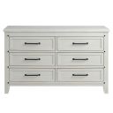 Ellison 6 Drawer Dresser In Rustic White
