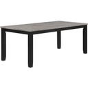 The appearance of Elodie Rectangular Dining Table with Extension Grey and Black designed by Coaster in the country / farmhouse interior design. This black piece of furniture was selected by 1StopBedrooms from Elodie Collection to add a touch of cosiness and style into your home. Sku: 121221. Material: Wood. Table Top Shape: Rectangular. Size: 38" x 78".