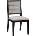 The appearance of Elodie Upholstered Padded Seat Dining Side Chair Dove Grey and Black Set of 2 designed by Coaster in the country / farmhouse interior design. This black piece of furniture was selected by 1StopBedrooms from Elodie Collection to add a touch of cosiness and style into your home. Sku: 121222. Material: Wood.