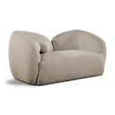 Elowen 68 Inch Fabric Upholstered Loveseat In Beige