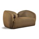 Elowen 68 Inch Fabric Upholstered Loveseat In Brown