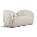 Elowen 68 Inch Fabric Upholstered Loveseat In Cream