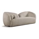 Elowen 91 Inch Fabric Upholstered Sofa In Beige