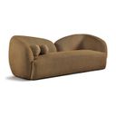Elowen 91 Inch Fabric Upholstered Sofa In Brown