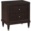 The appearance of Emberlyn 2-drawer Nightstand Bedside Table Brown designed by Coaster in the transitional interior design. This brown piece of furniture  was selected by 1StopBedrooms from Emberlyn Collection to add a touch of cosiness and style into your home. Sku: 223062. Material: Wood.
