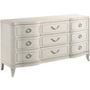 The appearance of Harmony Emelie Nine Drawer Dresser In Eggshell designed by American Drew in the modern / contemporary interior design. This eggshell piece of furniture was selected by 1StopBedrooms from Harmony Collection to add a touch of cosiness and style into your home. Sku: 266-130. Material: Wood.