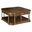 Emerit Square Coffee Table with Casters In Spice