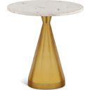 The appearance of Emery Marble End Table In White designed by Meridian in the modern / contemporary interior design. This white piece of furniture  was selected by 1StopBedrooms from Emery Collection to add a touch of cosiness and style into your home. Sku: 285-ET Box 1/2 (Marble Top);285-ET Box 2/2 (Base). Material: Stainless Steel.