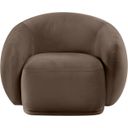 Emery Velvet Chair In Brown Velvet