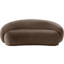 Emery Velvet Loveseat In Brown Velvet