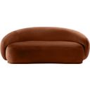 Emery Velvet Loveseat In Cognac Velvet