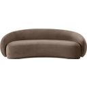 Emery Velvet Sofa In Brown Velvet