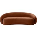 Emery Velvet Sofa In Cognac Velvet