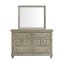 The appearance of Emiko Dresser and Mirror Set In Light Grey designed by Picket House in the traditional interior design. This light grey piece of furniture  was selected by 1StopBedrooms from Emiko Collection to add a touch of cosiness and style into your home. Sku: B-11360-3-DR;B-11360-3-MR. Material: Oak.