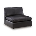 The appearance of Emilia Armless Chair In Black designed by Signature Design by Ashley in the modern / contemporary interior design. This black piece of furniture was selected by 1StopBedrooms from Emilia Collection to add a touch of cosiness and style into your home. Sku: 3090246. Material: Leather Match.