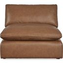 The appearance of Emilia Armless Chair In Caramel designed by Signature Design by Ashley in the modern / contemporary interior design. This caramel piece of furniture was selected by 1StopBedrooms from Emilia Collection to add a touch of cosiness and style into your home. Sku: 3090146. Material: Leather Match.