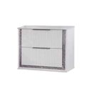 Emily 2 Drawers Nightstand In White