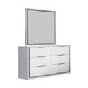 Emily Horizontal 6 Drawers Dresser with Mirror In White