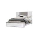 Emily Queen Platform Bed Frame with LED In White