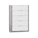 Emily Vertical 5 Drawers Chest In White