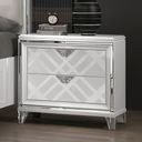 The appearance of Emmeline Night Stand With Usb In White designed by Furniture of America in the modern / contemporary interior design. This white piece of furniture was selected by 1StopBedrooms from Emmeline Collection to add a touch of cosiness and style into your home. Sku: FOA7147WH-N. Material: Wood.