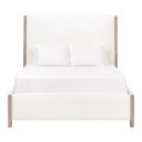 Emmett LiveSmart Peyton Queen Upholstered Bed In Pearl and Natural Gray