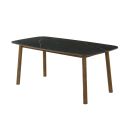 Emorie 71 Inch Rectangle Dining Table with Sintered Stone Top In Walnut