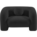The appearance of Emory Boucle Fabric Chair In Black designed by Meridian in the modern / contemporary interior design. This black piece of furniture was selected by 1StopBedrooms from Emory Collection to add a touch of cosiness and style into your home. Sku: 139Black-C. Material: Boucle.