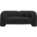 The appearance of Emory Boucle Fabric Loveseat In Black designed by Meridian in the modern / contemporary interior design. This black piece of furniture was selected by 1StopBedrooms from Emory Collection to add a touch of cosiness and style into your home. Sku: 139Black-L. Material: Boucle.