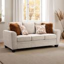 The appearance of Enea Sofa In Taupe designed by Furniture of America in the transitional interior design. This taupe piece of furniture was selected by 1StopBedrooms from Enea Collection to add a touch of cosiness and style into your home. Sku: FM64009TP-SF. Material: Chenille.