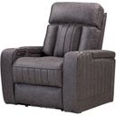 The appearance of Equinox Power Recliner In Mercury designed by Parker House in the modern / contemporary interior design. This mercury piece of furniture was selected by 1StopBedrooms from Equinox Collection to add a touch of cosiness and style into your home. Sku: MEQ-812P2-MERC. Material: Polyester.