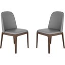 The appearance of Eric PU Leather Dining Chair Set of 2 In Gray designed by Casabianca Home in the modern / contemporary interior design. This gray piece of furniture  was selected by 1StopBedrooms from Eric Collection to add a touch of cosiness and style into your home. Sku: CB-CH7605-SET2. Material: PU.