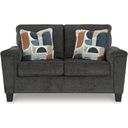The appearance of Erinslane Loveseat In Dusk designed by Signature Design by Ashley in the modern / contemporary interior design. This dusk piece of furniture  was selected by 1StopBedrooms from Erinslane Collection to add a touch of cosiness and style into your home. Sku: 2520635. Material: Fabric.