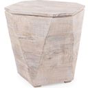 The appearance of Esagono Octagonal Reclaimed Wood Side Table With Storage designed by Mercana in the modern / contemporary interior design. This brown piece of furniture  was selected by 1StopBedrooms from Esagono Collection to add a touch of cosiness and style into your home. Sku: 67531. Material: Wood.
