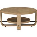 Escape Cocktail Table Round With Shelf In Light Brown