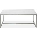 The appearance of Esme Rectangular Cocktail Table In White Marble and Brushed Nickel designed by Magnussen in the transitional interior design. This white marble and brushed nickel piece of furniture  was selected by 1StopBedrooms from Esme Collection to add a touch of cosiness and style into your home. Sku: T5763-43. Material: Stone.