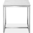 The appearance of Esme Rectangular End Table In White Marble and Brushed Nickel designed by Magnussen in the transitional interior design. This white marble and brushed nickel piece of furniture  was selected by 1StopBedrooms from Esme Collection to add a touch of cosiness and style into your home. Sku: T5763-03. Material: Stone.