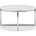 The appearance of Esme Round Cocktail Table In White Marble designed by Magnussen in the modern / contemporary interior design. This white marble piece of furniture  was selected by 1StopBedrooms from Esme Collection to add a touch of cosiness and style into your home. Sku: T5763-45. Material: Stone.