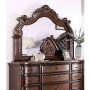 The appearance of Esparanza Mirror In Brown Cherry designed by Furniture of America in the traditional interior design. This brown cherry piece of furniture  was selected by 1StopBedrooms from Esparanza Collection to add a touch of cosiness and style into your home. Sku: CM7478CH-M. Material: Leather.