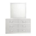 The appearance of Europa Mirror In White designed by New Classic in the glam interior design. This white piece of furniture  was selected by 1StopBedrooms from Europa Collection to add a touch of cosiness and style into your home. Sku: B1840-060. Material: Wood.