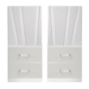The appearance of Europa Nightstand Back Panels Set of 2 In White designed by New Classic in the glam interior design. This white piece of furniture  was selected by 1StopBedrooms from Europa Collection to add a touch of cosiness and style into your home. Sku: B1840-040P. Material: Wood.
